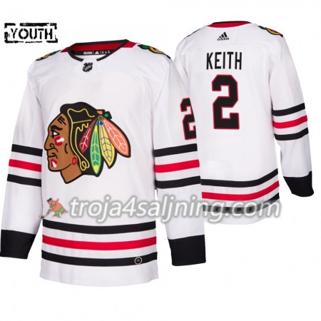 Chicago Blackhawks tröja Duncan Keith 2 2019-2020 Adidas Vit Authentic - NHL Tröjor Barn